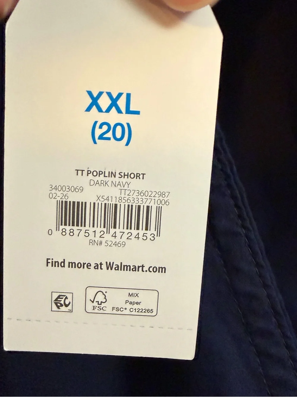 Time and Tru lightweight navy